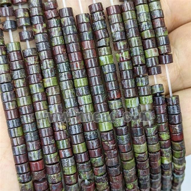 Natural Bloodstone Heishi Beads