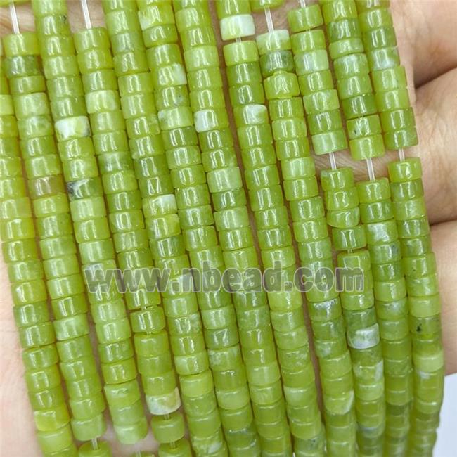 Natural Chinese Taiwan Jadeite Heishi Beads Green