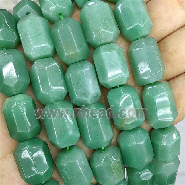 Natural Green Aventurine Column Beads Faceted