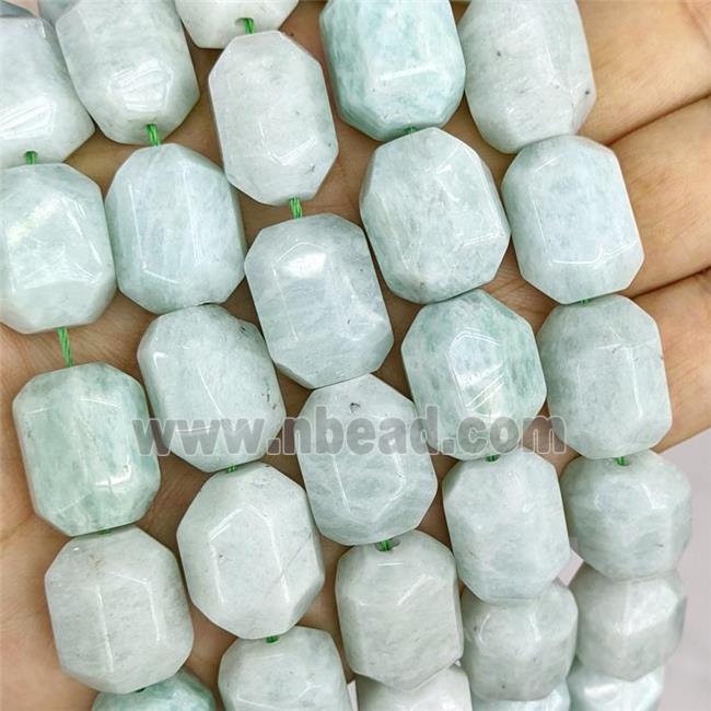 Natural Amazonite Column Beads Faceted