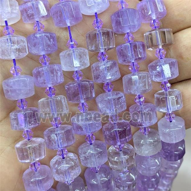 Natural Amethyst Heishi Beads Lt.purple