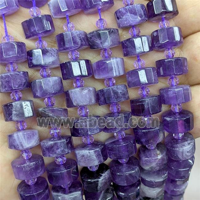 Natural Purple Amethyst Heishi Beads