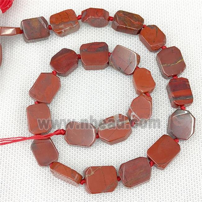 Natural Red Jasper Rectangle Beads