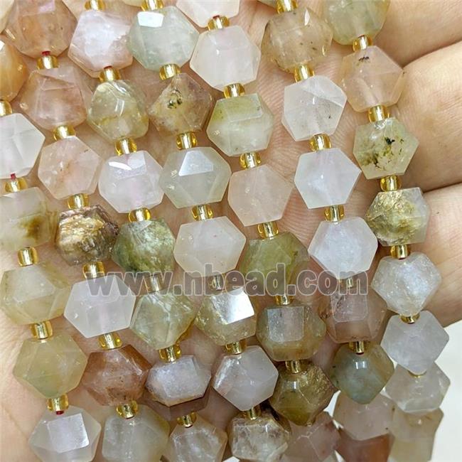 Chlorite Quartz Beads Cut Bicone