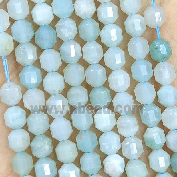 Natural Blue Amazonite Prism Beads