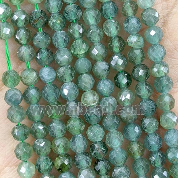 Natural Green Apatite Beads Faceted Round B-Grade