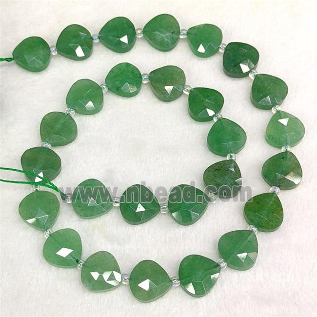 Natural Green Aventurine Beads Faceted Teardrop