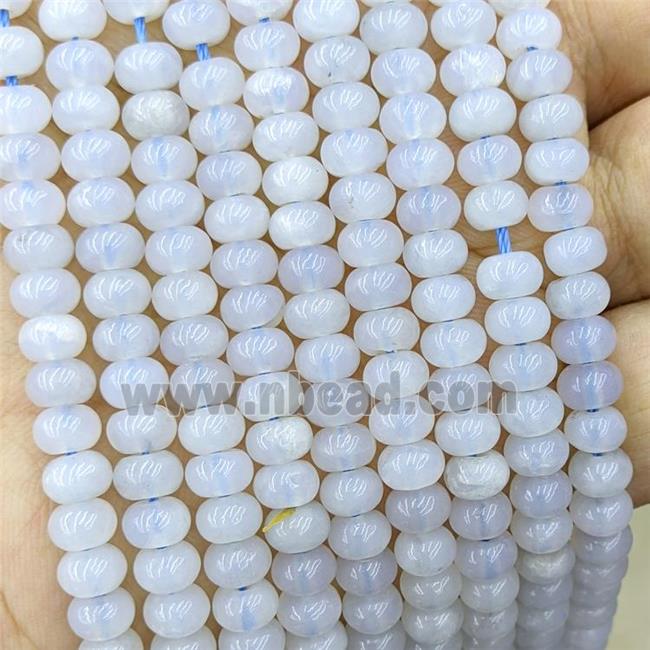 Natural White Opalite Beads Smooth Rondelle