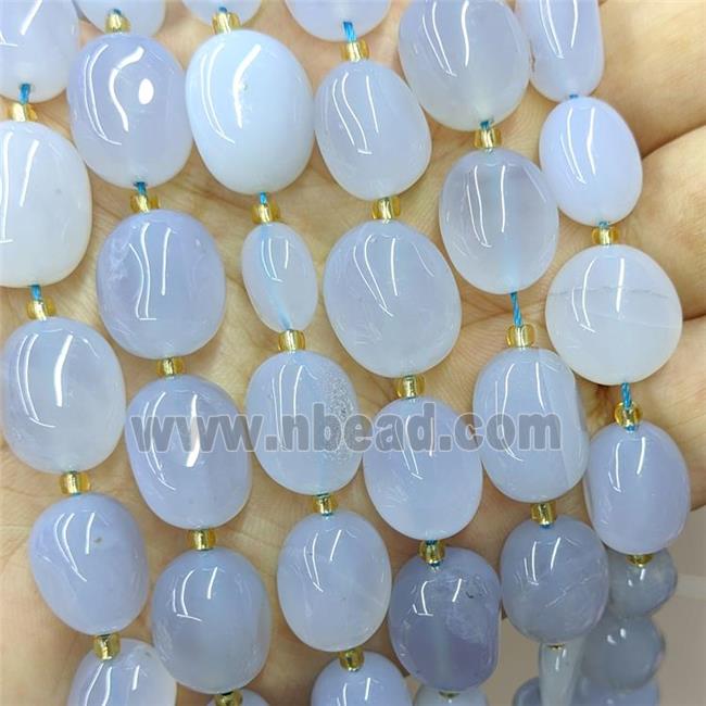 Natural Blue Chalcedony Nugget Beads Freeform