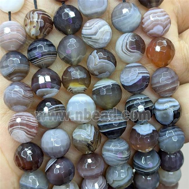 Natural Botswana Agate Beads Faceted Round