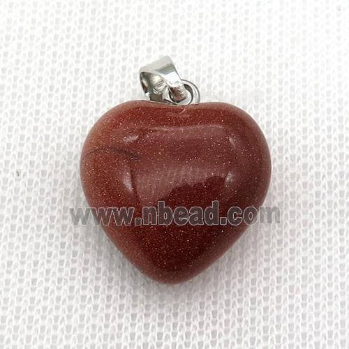 gold Sandstone heart pendant