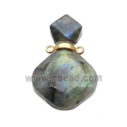 Natural Labradorite Perfume Bottle Pendant