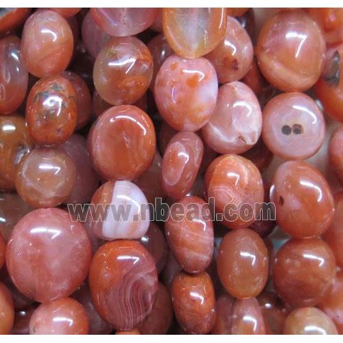 red Chinese Nanhong Agate beads chip, freeform