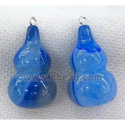 blue agate gourd pendant