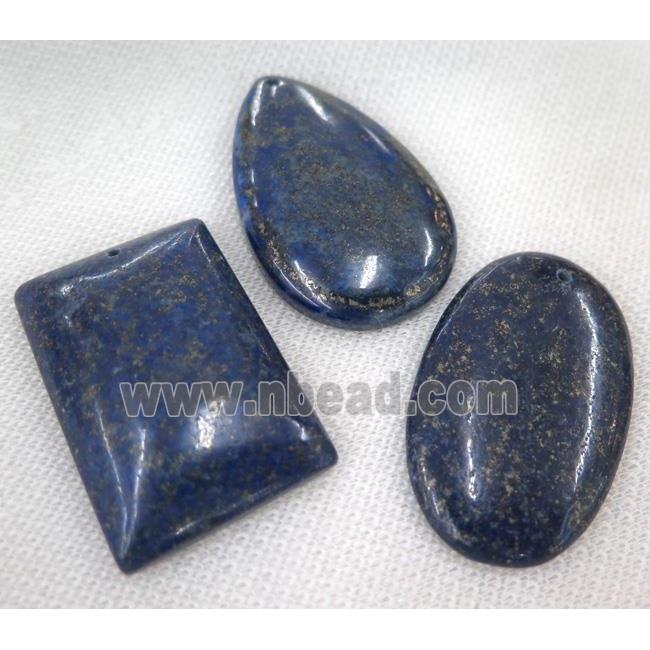 lapis lazuli pendant, mixed shape