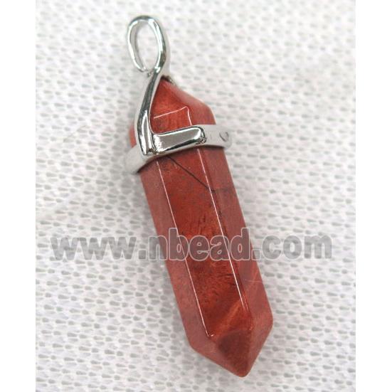 red jasper bullet pendant