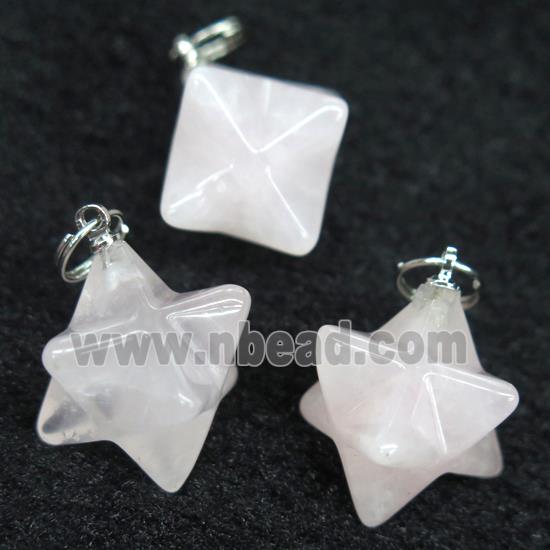 Rose Quartz pendant, star