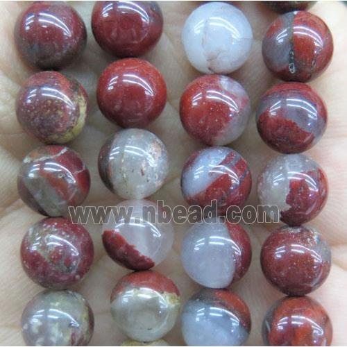 round Apple Jasper beads, grade B