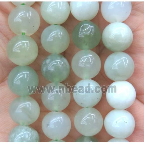 Chinese New Jade Beads, round, green