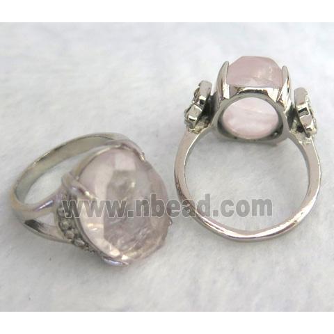 clear quartz ring, freeform