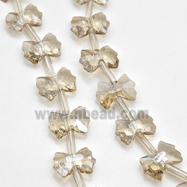 Chinese Crystal Glass Bow Beads