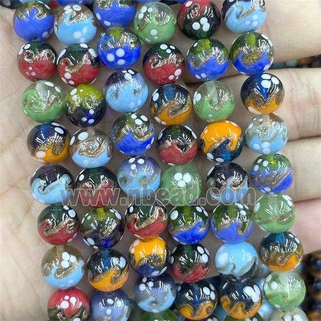 Lampwork Glass Round Beads