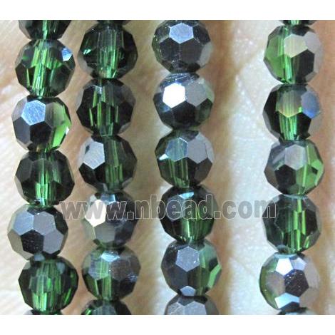 Chinese crystal glass bead, faceted round