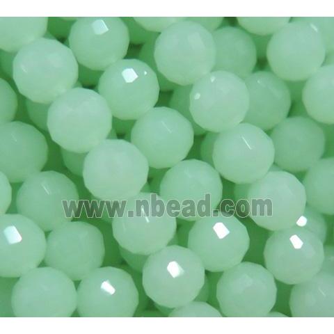 Chinese crystal glass bead, faceted round