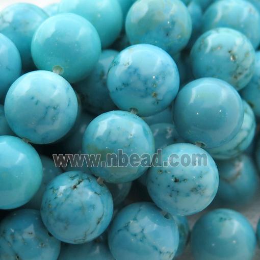 round blue Magnesite Turquoise beads