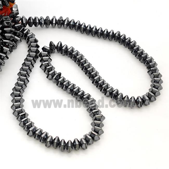 Black Hematite Beads Hexagon