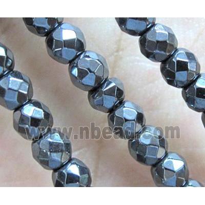 Hematite bead, no-Magnetic, faceted round