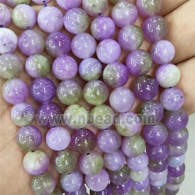 Jade Beads Lavender Dye Smooth Round