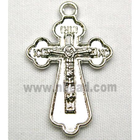 Tibetan Silver Latin Cross non-nickel