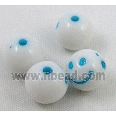 round plastic bead, smile face