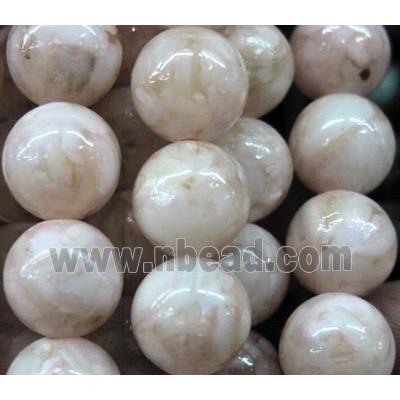 mother of pearl bead, round