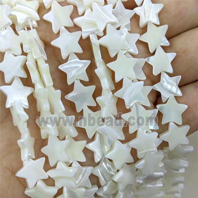 White MOP Shell Beads Star