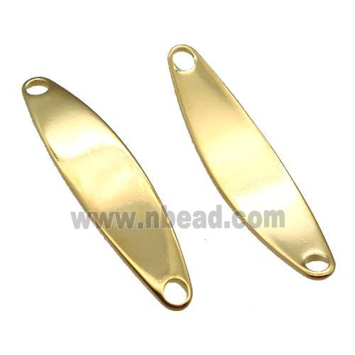 stainless steel connector, gold plated