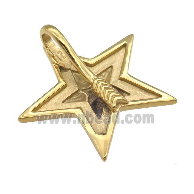 Stainless Steel star pendant gold plated