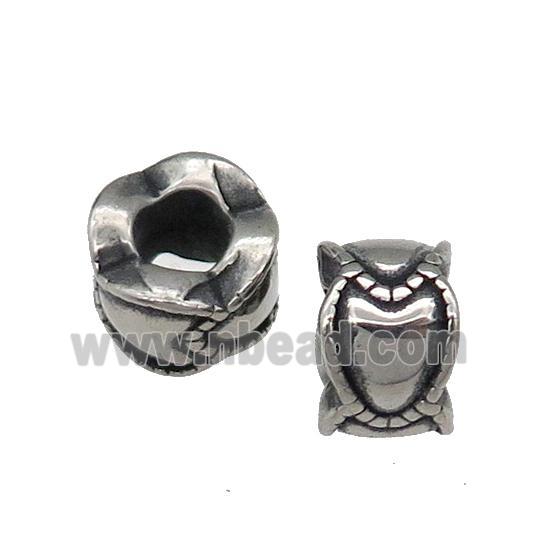 Stainless Steel Tube Beads Antique Silver