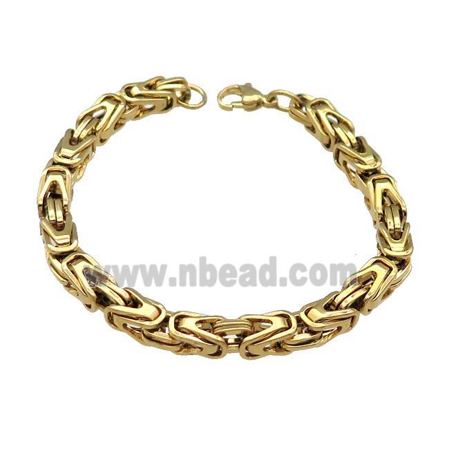 Stainless Steel Bracelet Gold Plated