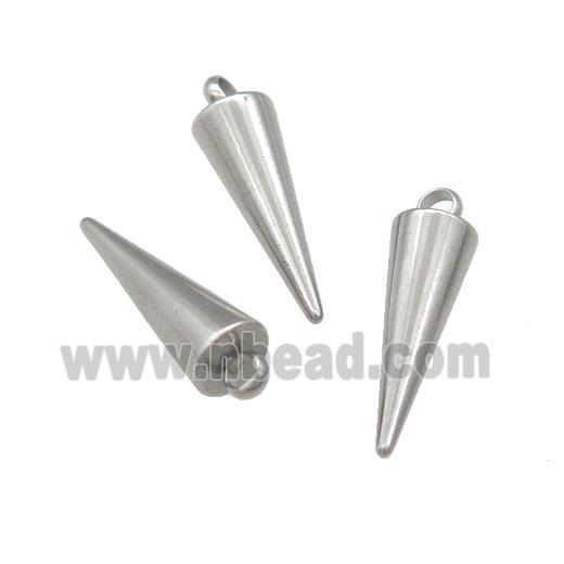 Raw Stainless Steel Bullet Pendulum Pendant