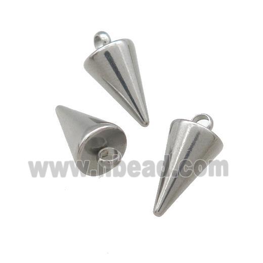Raw Stainless Steel Bullet Pendulum Pendant