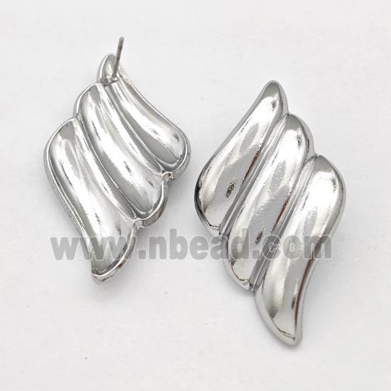 Raw Stainless Steel Stud Earring Feather