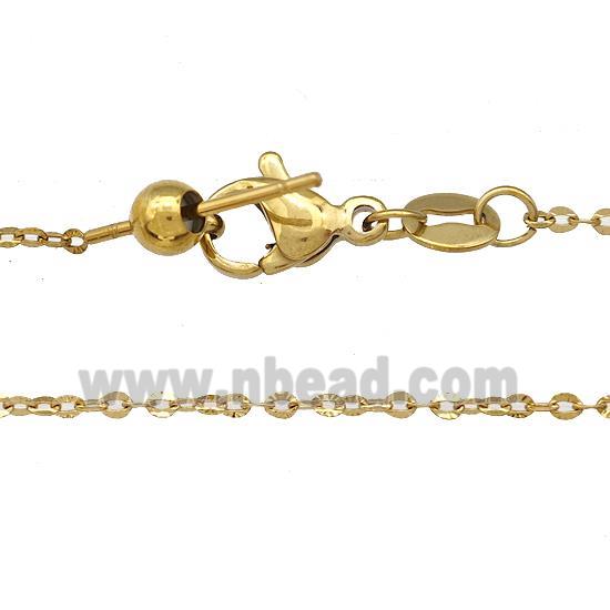 Stainless Steel Necklace Chain Gold Plated