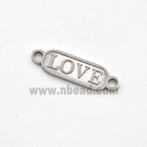 Raw Stainless Steel LOVE Connector