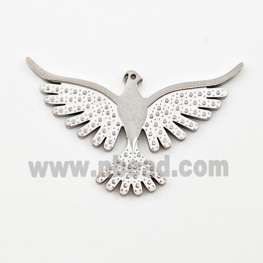 Raw Stainless Steel Hawk Pendant Eagle Charms