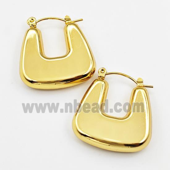 304 Stainless Steel Latchback Earring Gold Plated