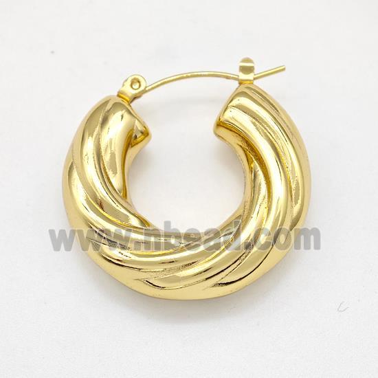 304 Stainless Steel Latchback Earring Gold Plated