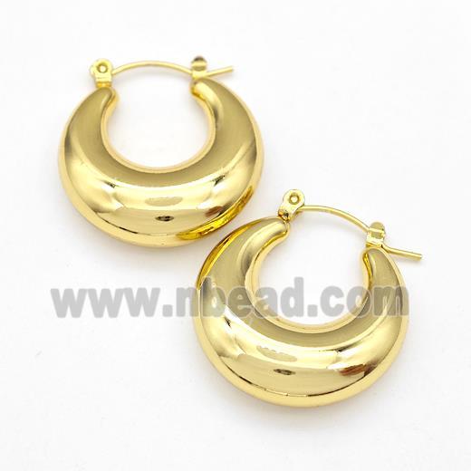 304 Stainless Steel Earring Hollow Gold Plated