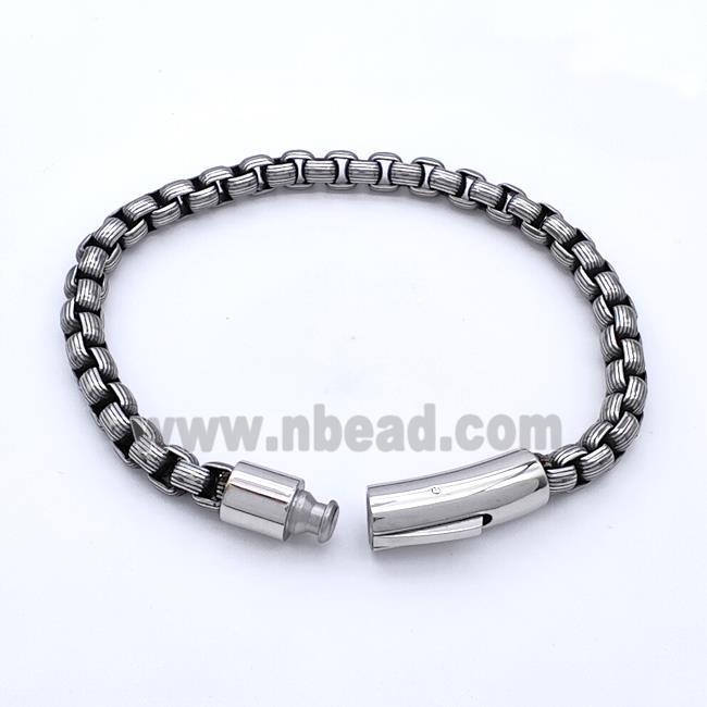 304 Stainless Steel Bracelet Antique Silver